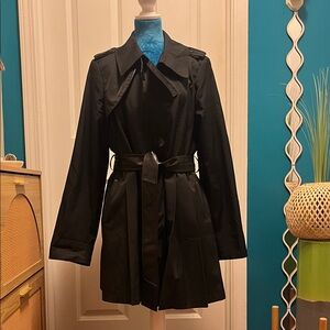 Via Spiga Black Trench Coat for Women